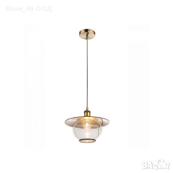 Таванна лампа от метал и стъкло, снимка 1