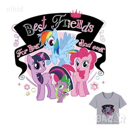  Малкото Пони My little Pony голяма щампа термо апликация картинка за дреха блуза чанта, снимка 1