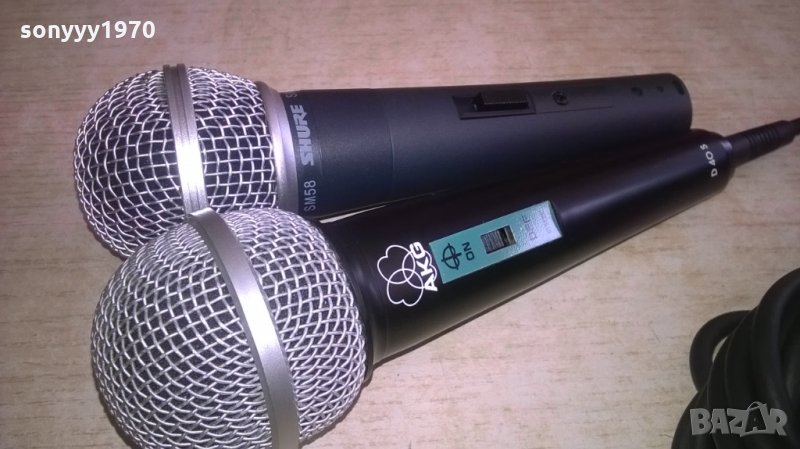 akg & shure profi mic-внос швеицария, снимка 1