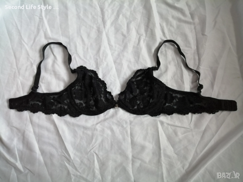 75B прозрачен дантелен сутиен марка Cubus, снимка 1