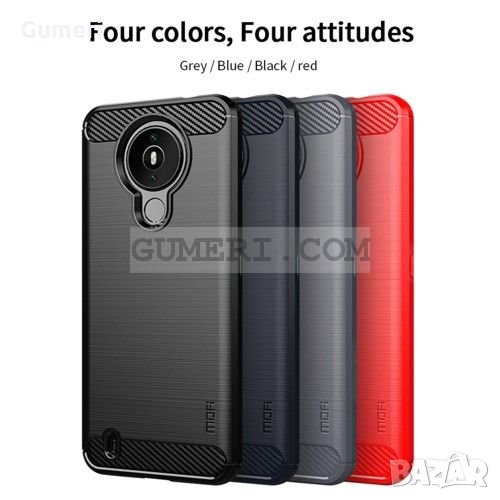 Nokia 1.4 Противоударен Силиконов Гръб- Карбон, снимка 1