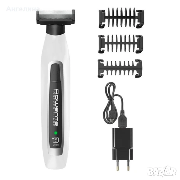 Тример, Rowenta TN6010F5 Hybrid Forever Sharp White, Beard, Waterproof 3-In-1, Self-Sharpening Blade, снимка 1