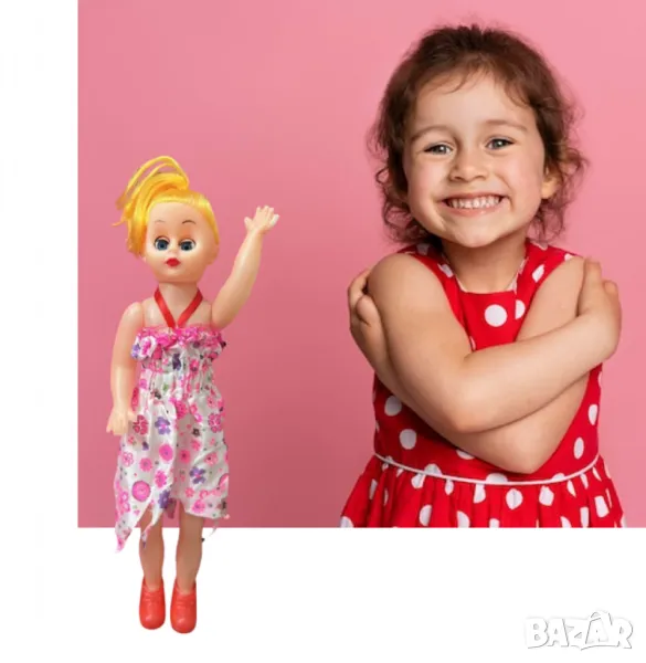 Красива кукла с елегантна флорална рокля, снимка 1