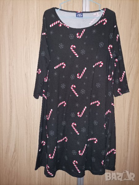 Коледна еластична рокля , снимка 1