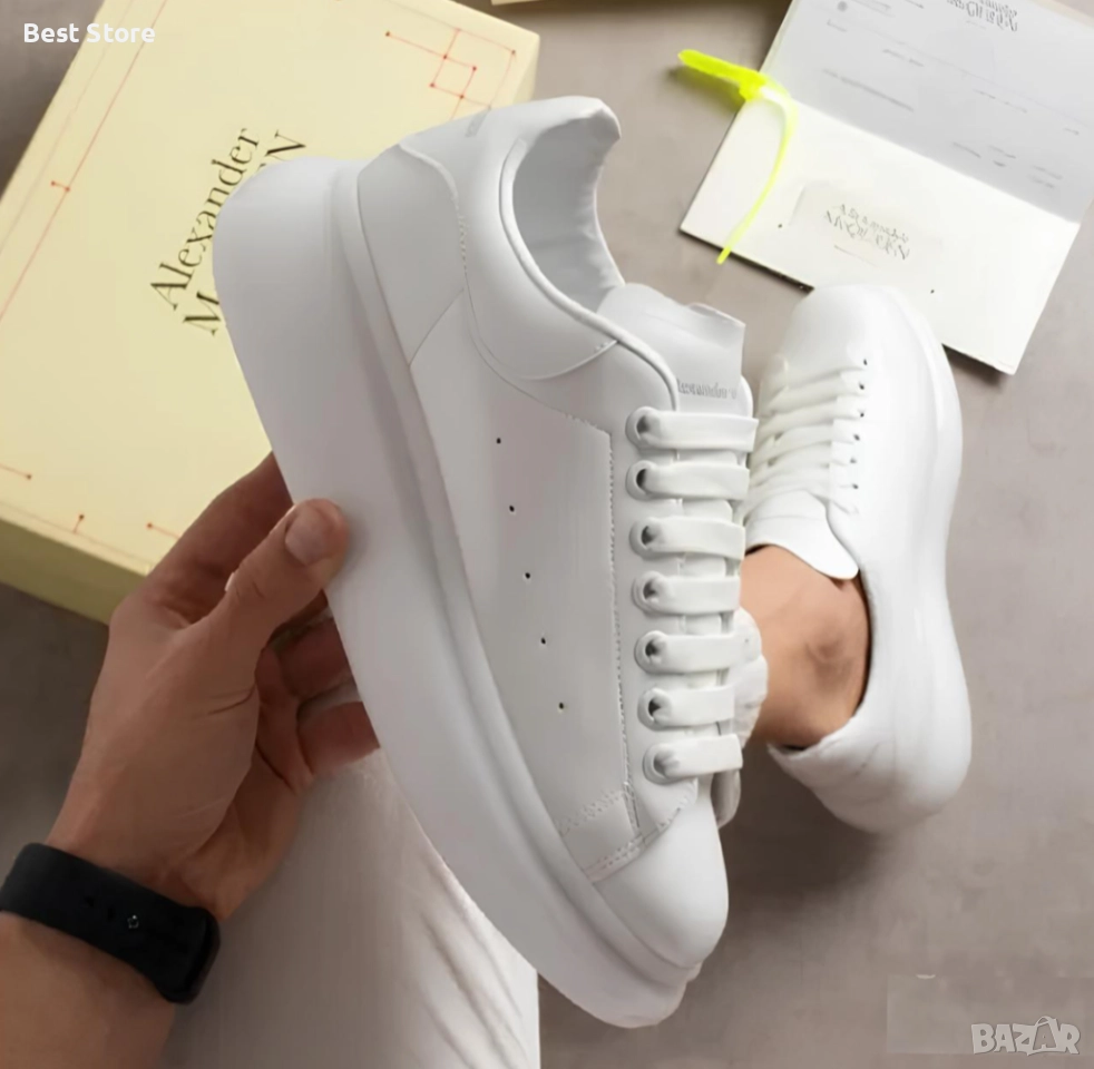 Дамски Сникърси Alexander McQueen - Бяло 36-40 Номер , снимка 1