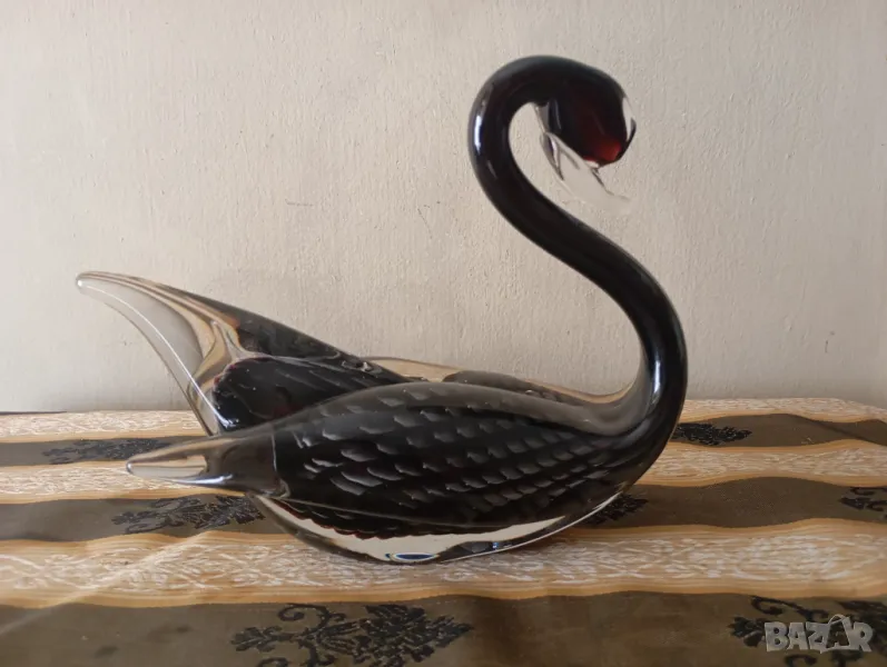 Статуетка мурано-лебед, снимка 1