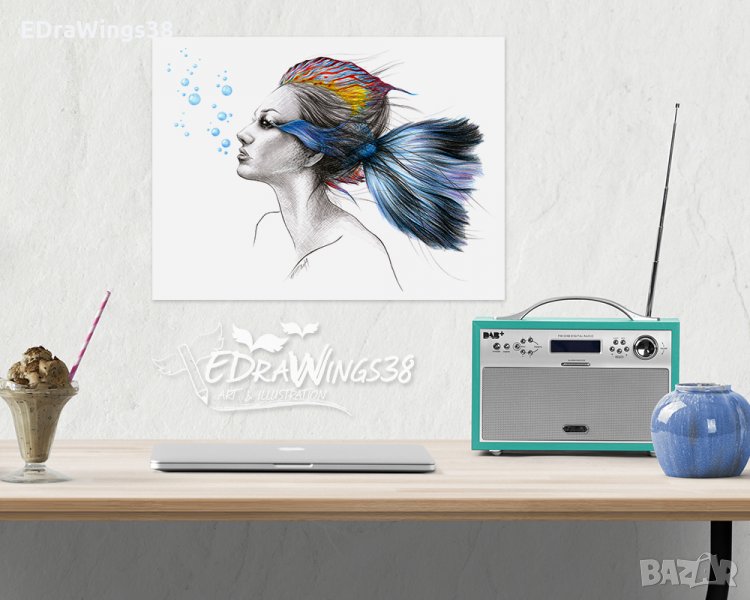 Картина Арт принт "When I was a fish", снимка 1