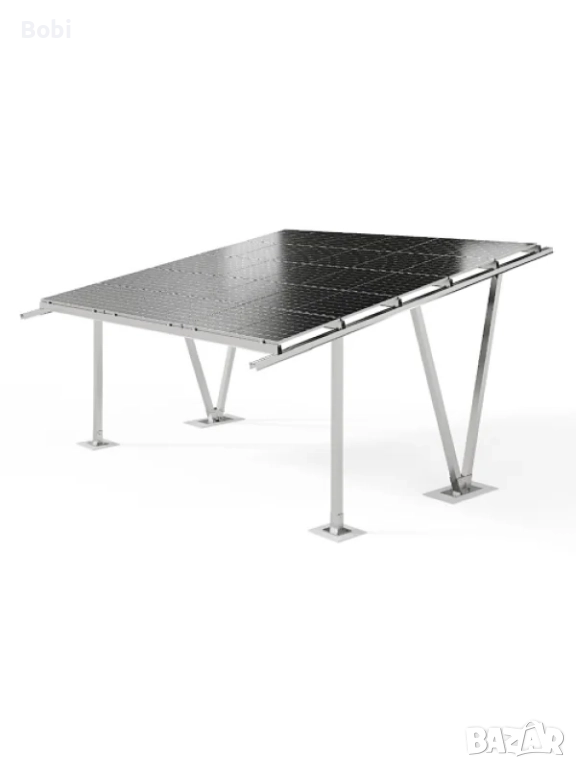 Соларен навес за 2 автомобила - Конструкция, снимка 1