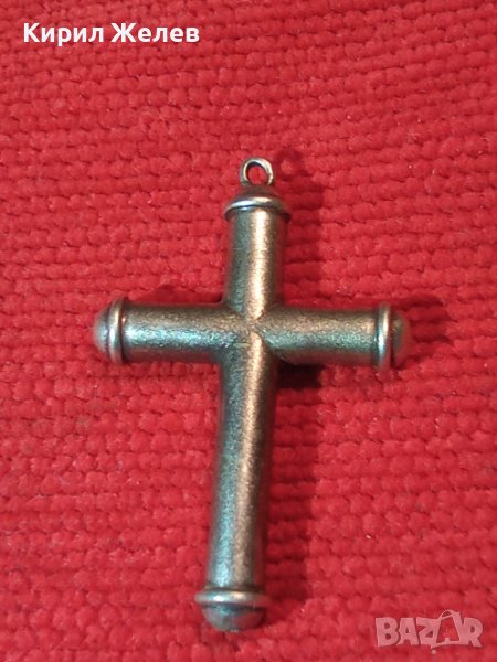 СТИЛЕН СРЕБЪРЕН ВИНТИДЖ АРТ КРЪСТ СРЕБРО ВИСОКА ПРОБА РЪЧНА ИЗРАБОТКА 18732, снимка 1