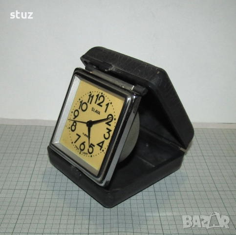 Будилник Слава "Табакера", туристически, снимка 4 - Антикварни и старинни предмети - 52970292