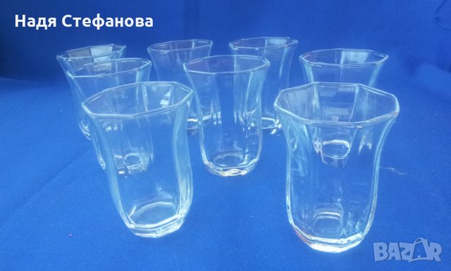 Ракиени чашки, ъгловати, 8 бр, снимка 3 - Чаши - 32818684