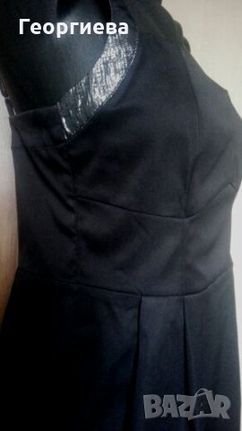 Нова черна рокля със сребристи презрамки ПРОМОЦИЯ 👗🍀M/L,L👗🍀 арт.310, снимка 3 - Рокли - 27707426