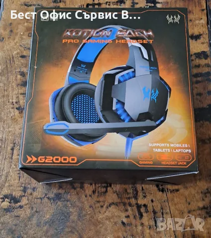 геймърски слушалки Kotion Each G2000 - с микрофон и LED светлини - черни с червено, снимка 4 - Слушалки и портативни колонки - 49041231