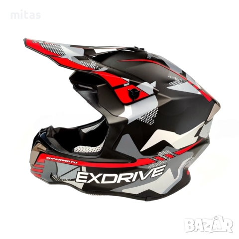 Кросова каска EXDRIVE, Full Face, DOT, Размер: XL - Вело, Мото, Скутер, снимка 5 - Аксесоари за велосипеди - 52145107