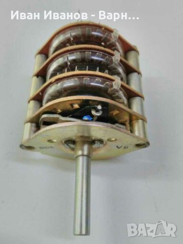 Немски Галетен  превключвател  ГДР  3-секции ;2 к-та ; 0 +8 пол. ; 18 изв. ос 6мм., снимка 1