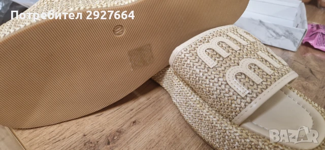 Дамски чехли. Miu miu, снимка 2 - Чехли - 51190610