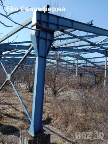 Mетална конструкция (хале) 76м х 23м. 20бр. ферми, 60бр. колони/подпори//, снимка 2 - Други машини и части - 49416448