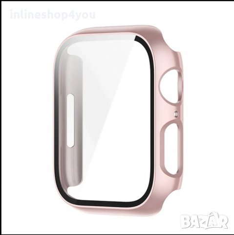 Кейс + Стъклен Протектор за Apple Watch 7 6 5 SE 40 41 44 45mm 3D 5D, снимка 5 - Аксесоари за Apple - 35406990