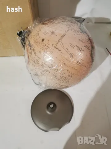 Голям Италиански Глобус Лампа Диаметър 30 см., снимка 8 - Настолни лампи - 48582567