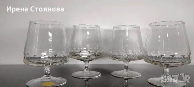 4 броя кристални чаши за ликьор, ръчно издухан и шлифован кристал. Вместимост 180 мл, снимка 7 - Чаши - 47277085