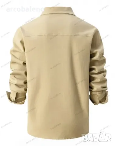 Ежедневна мъжка модна бизнес риза с дълъг ръкав, 6цвята , снимка 3 - Ризи - 48614864