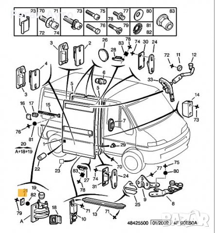 903368,пластина механизъм странични врати Citroen JUMPER,Peugeot BOXER,FIAT DUCATO 1994-2006, снимка 2 - Части - 28409967