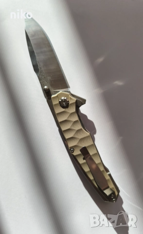 сгъваем нож, стомана D2, дръжка G10, снимка 2 - Ножове - 52942503