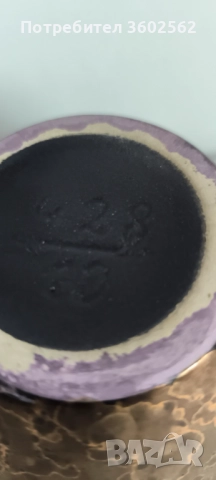 Винтидж немска керамична ваза, снимка 3 - Вази - 52810395