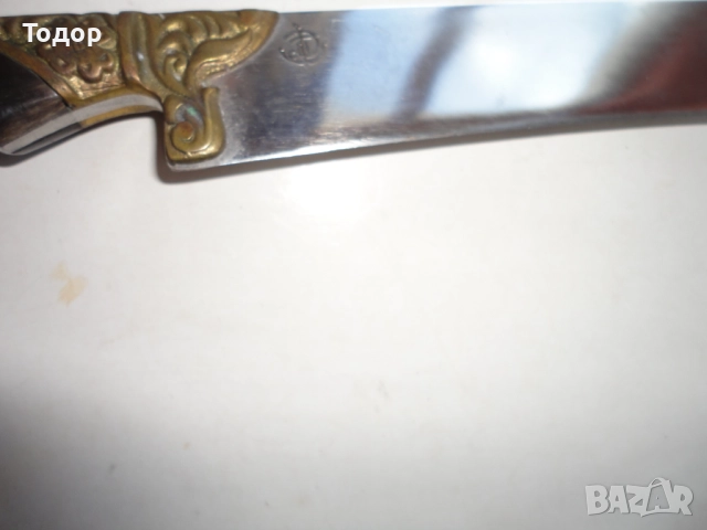 Ловен нож каракулак на Бай Добри с кания , снимка 4 - Ножове - 52825711