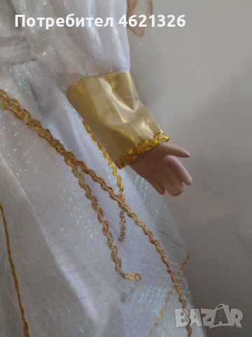 Винтидж колекционерска немска порцеланова кукла принцеса в кралска рокля като нова, снимка 8 - Декорация за дома - 52044240