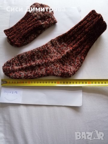 Вълнени чорапи, ръчно плетиво, 100 % вълна, снимка 5 - Други - 43871036