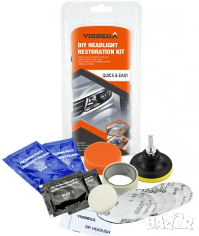 Комплект за ръчно и машинно полиране на фарове, снимка 2 - Аксесоари и консумативи - 49671581