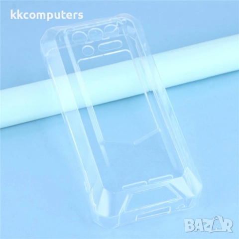 Калъф с протектор за Oukitel WP100 Titan – мек TPU удароустойчив калъф, прозрачен или черен, снимка 4 - Резервни части за телефони - 52520212