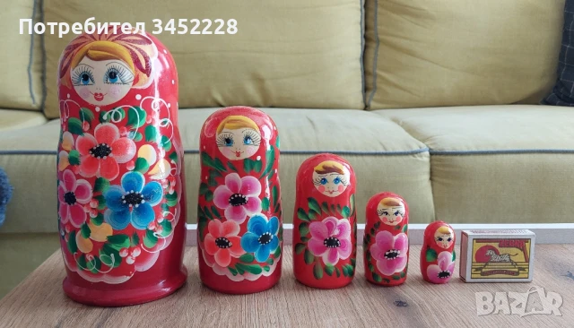 матрйошки комплект 5 броя за ценители , снимка 5 - Антикварни и старинни предмети - 51307860