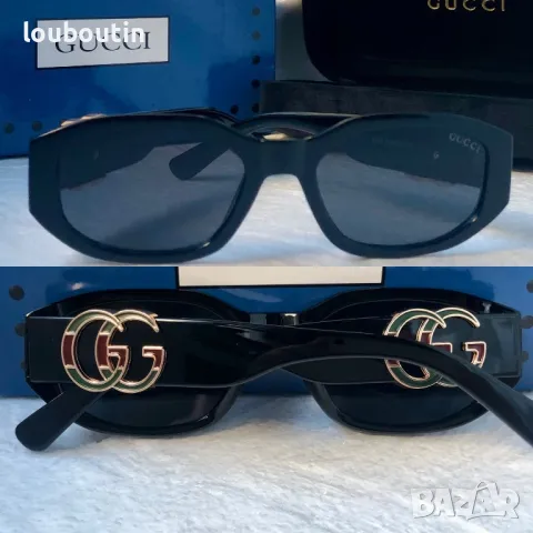 GUCCI с лого 1:1 дамски слънчеви очила елипса 2 цвята овални кръглин, снимка 1