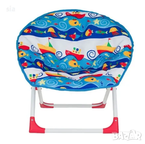 Къмпинг стол, Детски сгъваемо столче, метален, 51x42x51см, снимка 2 - Къмпинг мебели - 49658647