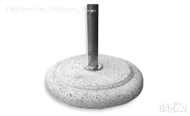 Основа за чадър,стойка за чадър,бетонова основа за голям чадър,бетонова стойка 30/45 кг. на склад, снимка 2 - Градински мебели, декорация  - 50287290