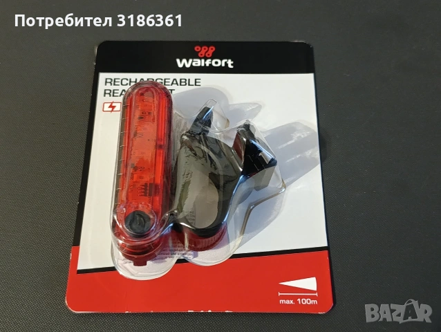 Walfort задна светлина за колело Usb Зареждаща се, снимка 5 - Части за велосипеди - 53484736