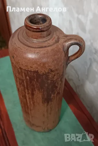 Антична, керамична бутилка с дръжка, снимка 5 - Декорация за дома - 50420248