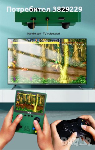 Портативна конзола X6 TV 2023 3.5 Inch HD IPS 10000+игри, снимка 3 - Други игри и конзоли - 43294723