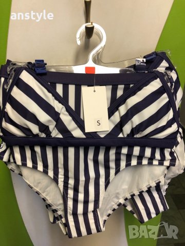 Дамски бански синьо/бяло рае, снимка 2 - Бански костюми - 32778645