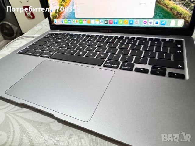 Продава се лаптоп Apple MagBook air 13.3" 256 Space Gray ,Apple M1, снимка 8 - Лаптопи за работа - 52989722