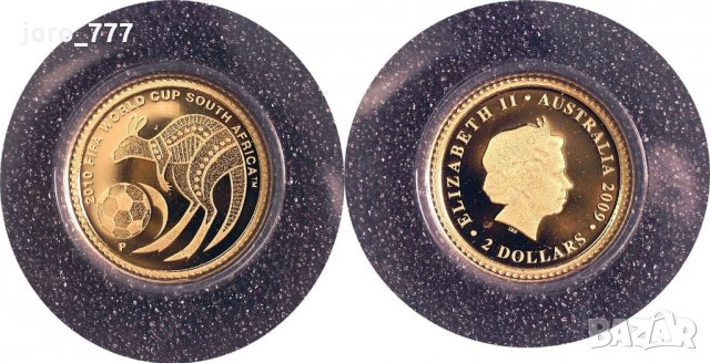 2 долара юбилейна Златна монета "Световно по футбол 2010"