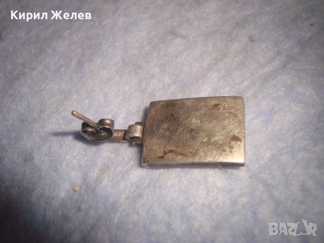 СТАРА КРАСИВА СЕДЕФЕНА СРЕБЪРНА АРТ ДЕКО ОБЕЦА СРЕБРО 925 АНГЛИЯ ИНКРУСТИРАНА с КРАЛСКИ СЕДЕФ 28834, снимка 8 - Обеци - 37300645