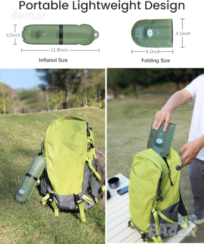 Акумулаторна къмпинг лампа, 4 режима, сгъваема LED надуваема лампа, IP66, снимка 2 - Къмпинг осветление - 51744500