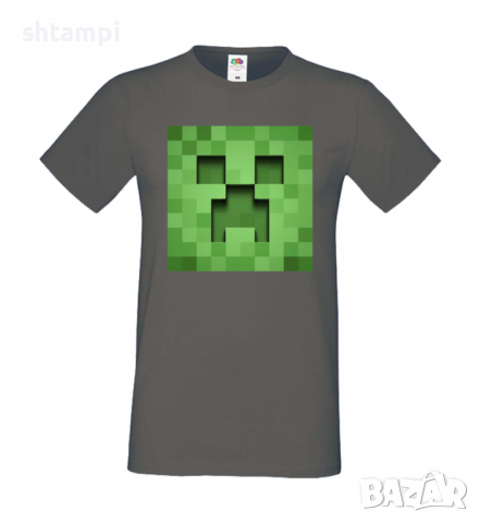 Мъжка тениска Creeper Face 3,майнкрафт,Minecraft,Игра,Забавление,подарък,Изненада,Рожден Ден., снимка 6 - Тениски - 36492795