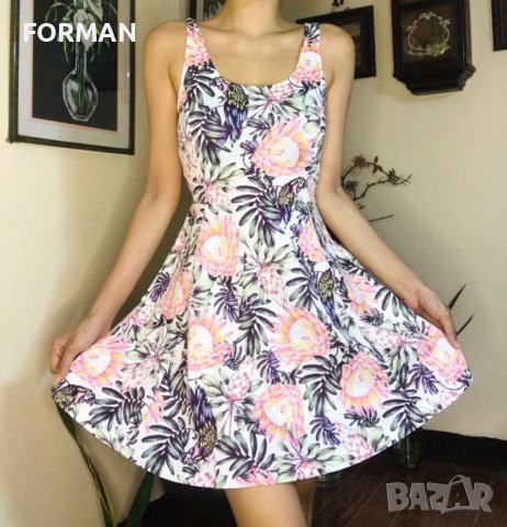 Кукленска рокля на цветя, снимка 1