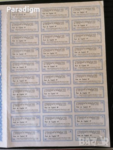 Акция от Белгия | Compagnie des Eaux de Vienne | 1944г., снимка 5 - Нумизматика и бонистика - 33598213