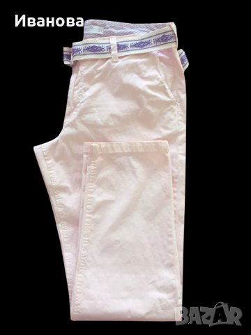MANGO Страхотен памучен панталон с колан, снимка 6 - Панталони - 40646452