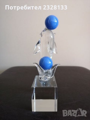 ДЕЛФИН - кристална статуетка, снимка 2 - Статуетки - 26483960